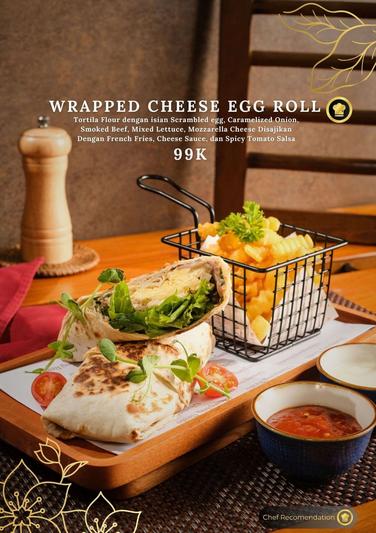 Wrapped Cheese Egg Roll