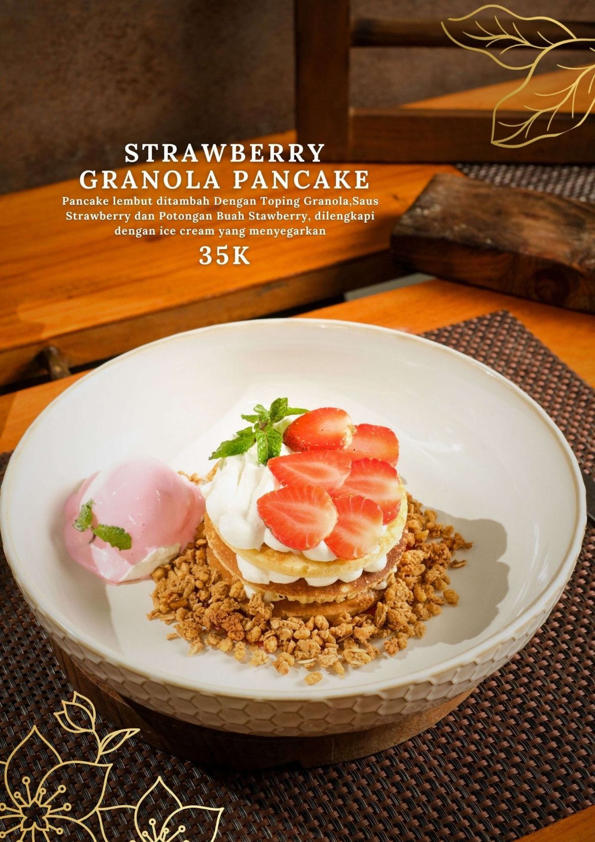 Strawberry Granola Pancake