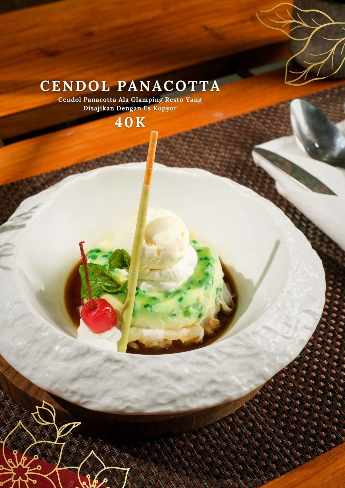 Cendol Panacotta