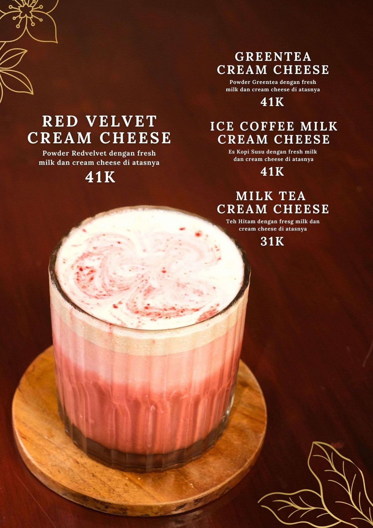 Ice Coffee Milk Cream Cheese
